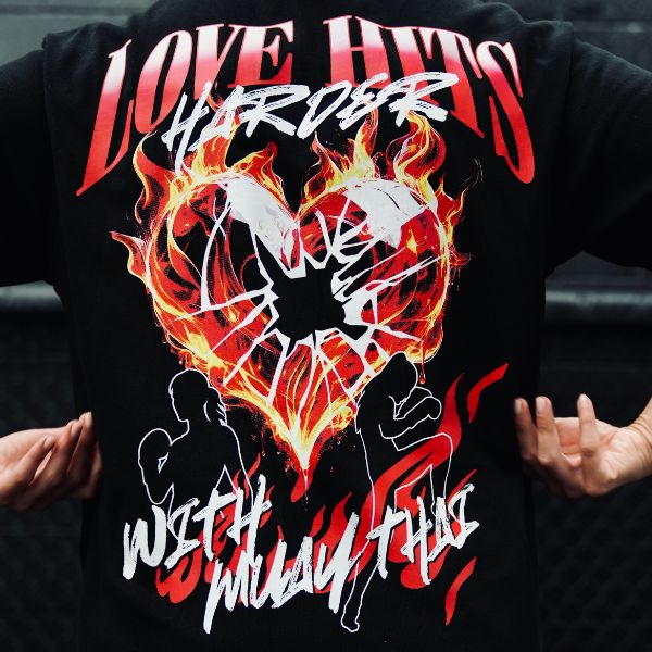 "Love Hits Harder..." Oversized Tee