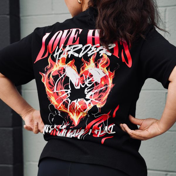 "Love Hits Harder..." Oversized Tee